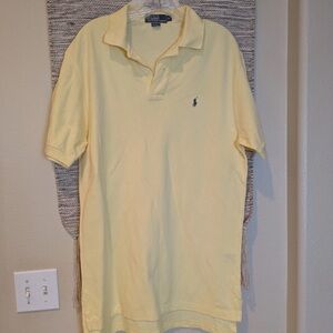 Ralph Lauren Men's Light Yellow Polo Shirt